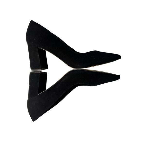 Marc Fisher Women’s Size 10 Caitlin Black Suede High Heels Pointy Toe Pumps - Picture 5 of 8